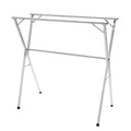 Telescopic Clothes Drying Rack 2-Tier 30 Holes Windproof Shoe Hooks