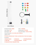 Bubble Tube Lamp 16 Colour 1.2m Sensory Aquarium LED Calming