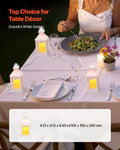 LED Flameless Candle Lantern 12 Pack White Glass Plastic Holder