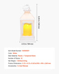 LED Flameless Candle Lantern 12 Pack White Glass Plastic Holder