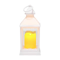 LED Flameless Candle Lantern 12 Pack White Glass Plastic Holder