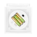 LED Flameless Candle Lantern 12 Pack White Glass Plastic Holder