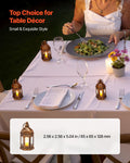 12pc LED Flameless Candle Lantern Bronze Glass Holder Wedding Party Decor