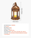 12pc LED Flameless Candle Lantern Bronze Glass Holder Wedding Party Decor