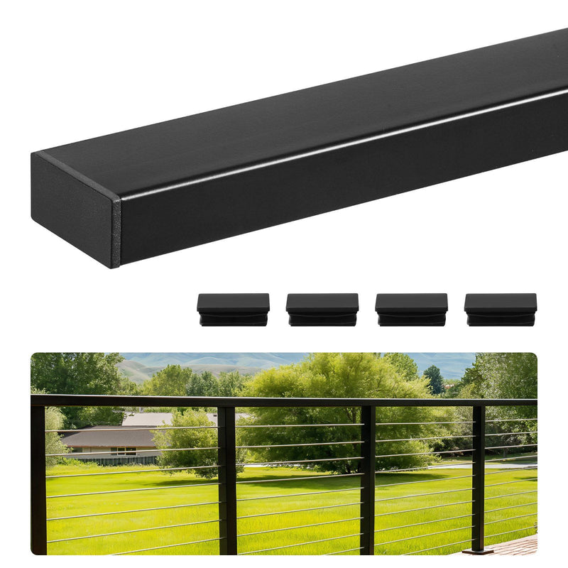Stainless Steel Handrail 198cm Matte Black Outdoor Indoor Stairs