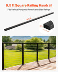 Stainless Steel Handrail 198cm Matte Black Outdoor Indoor Stairs