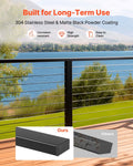 Stainless Steel Handrail 198cm Matte Black Outdoor Indoor Stairs