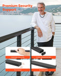 Stainless Steel Handrail 198cm Matte Black Outdoor Indoor Stairs