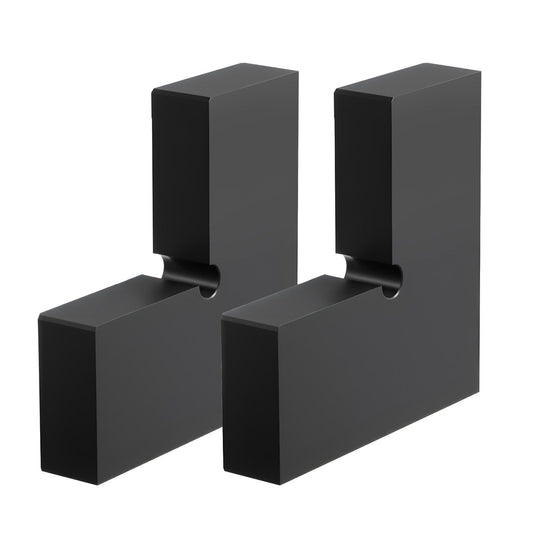 2 Pack Corner Connectors for Handrail, Extension Stair Railing Accessories, POM Hand Rail Connector Fittings for Rectangular Cable Railing, Deck Cable Rail System Outdoor, Matte Black, HT-05