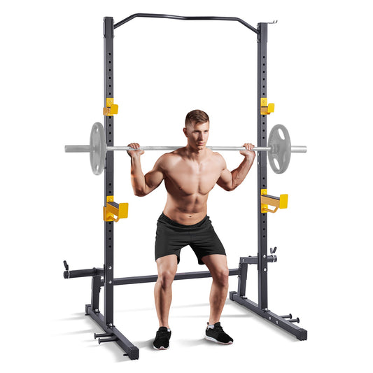 Squat Stand Power Rack Adjustable Heavy Duty Barbell Weight Home Gym