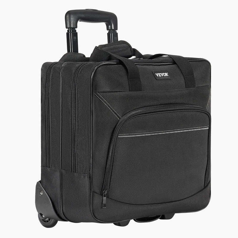 Laptop Rolling Bag 39.62cm Wheeled Computer Travel Case Black