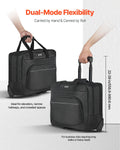 Laptop Rolling Bag 39.62cm Wheeled Computer Travel Case Black