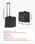 Laptop Rolling Bag 39.62cm Wheeled Computer Travel Case Black