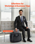 VEVOR Rolling Laptop Bag 43.94cm Wheeled Computer Carry Black