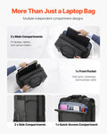 VEVOR Rolling Laptop Bag 43.94cm Wheeled Computer Carry Black