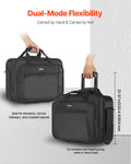 VEVOR Rolling Laptop Bag 43.94cm Wheeled Computer Carry Black