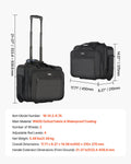 VEVOR Rolling Laptop Bag 43.94cm Wheeled Computer Carry Black