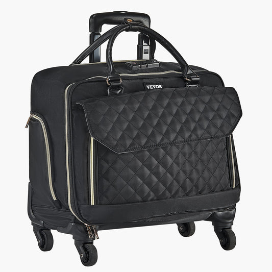 Rolling Laptop Bag 17.3" Wheeled Briefcase 4 Spinner Wheels TSA Lock