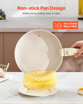 17 Piece Nonstick Induction Cookware Set Detachable Handle White