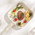 17 Piece Nonstick Induction Cookware Set Detachable Handle White