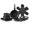 17pc Granite Nonstick Cookware Set Detachable Handle Induction Oven Safe