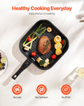 17pc Granite Nonstick Cookware Set Detachable Handle Induction Oven Safe