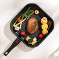 17pc Granite Nonstick Cookware Set Detachable Handle Induction Oven Safe