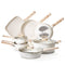19 Piece Granite Nonstick Cookware Set Induction White