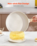 19 Piece Granite Nonstick Cookware Set Induction White