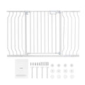Baby Gate, 749-1346 mm Extra Wide, 762 mm High, Dog Gate for Stairs Doorways and House, Easy Step Walk Thru Auto Close Child Gate Pet Security Gate with Pressure Mount and Wall Mount Kit, White