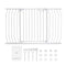 Baby Gate, 749-1346 mm Extra Wide, 762 mm High, Dog Gate for Stairs Doorways and House, Easy Step Walk Thru Auto Close Child Gate Pet Security Gate with Pressure Mount and Wall Mount Kit, White