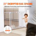 Baby Gate, 749-1346 mm Extra Wide, 762 mm High, Dog Gate for Stairs Doorways and House, Easy Step Walk Thru Auto Close Child Gate Pet Security Gate with Pressure Mount and Wall Mount Kit, White