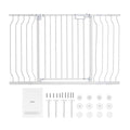 Baby Gate, 749-1346 mm Extra Wide, 762 mm High, Dog Gate for Stairs Doorways and House, Easy Step Walk Thru Auto Close Child Gate Pet Security Gate with Pressure Mount and Wall Mount Kit, White