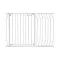 Baby Gate, 749-1229 mm Extra Wide, 762 mm High, Dog Gate for Stairs Doorways and House, Easy Step Walk Thru Auto Close Child Gate Pet Security Gate with Pressure Mount and Wall Mount Kit, White