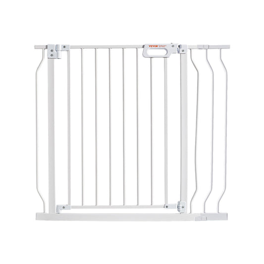 Levitex Baby Gate 760mm Extra Wide Auto Close White Pressure Mount