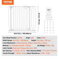 VEVOR Levitex Baby Gate 760mm Extra Wide Auto Close White Pressure Mount