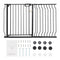 Baby Gate, 749-1229 mm Extra Wide, 762 mm High, Dog Gate for Stairs Doorways and House, Easy Step Walk Thru Auto Close Child Gate Pet Security Gate with Pressure Mount and Wall Mount Kit, Black