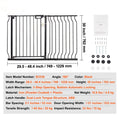 Baby Gate, 749-1229 mm Extra Wide, 762 mm High, Dog Gate for Stairs Doorways and House, Easy Step Walk Thru Auto Close Child Gate Pet Security Gate with Pressure Mount and Wall Mount Kit, Black