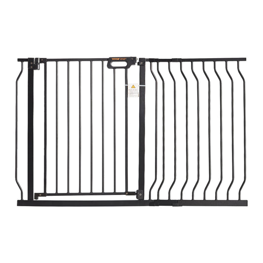 Baby Gate 749-1229mm Extra Wide 762mm High Auto Close Black