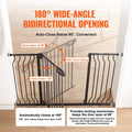 Baby Gate Extra Wide 749-1346mm 762mm High Auto Close Black