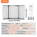 Baby Gate Extra Wide 749-1346mm 762mm High Auto Close Black