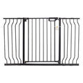 Baby Gate, 749-1346 mm Extra Wide, 762 mm High, Dog Gate for Stairs Doorways and House, Easy Step Walk Thru Auto Close Child Gate Pet Security Gate with Pressure Mount and Wall Mount Kit, Black
