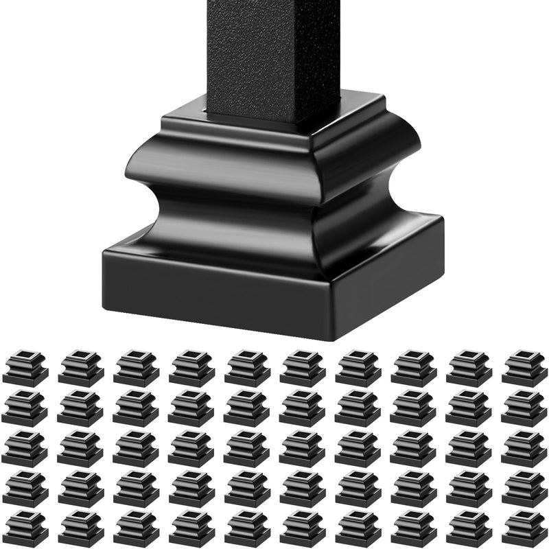 50x Aluminum Baluster Flat Shoes Wrought Iron Staircase Spindles