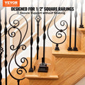 50x Aluminum Baluster Flat Shoes Wrought Iron Staircase Spindles