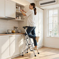 Folding Step Ladder 3 Step 150kg Capacity Aluminum Anti-Slip Pedal