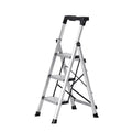 Folding Step Ladder 3 Step 150kg Capacity Aluminum Anti-Slip Pedal