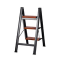3 Step Ladder, Folding Step Stool with Wide Anti-Slip Pedal and Comfort Handgrip, Lightweight 150 kg Capacity Portable Aluminum Plant Support, Multi-Use for Adults, Home Repairing, Cleaning