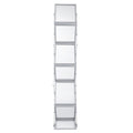Literature Rack, 6 Pockets, Pop up Aluminum Magazine Rack, Lightweight Catalog Holder Stand w/Carrying Bag for Living Room, Hotel, Trade Show, Exhibition, Office