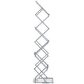 Literature Rack, 6 Pockets, Pop up Aluminum Magazine Rack, Lightweight Catalog Holder Stand w/Carrying Bag for Living Room, Hotel, Trade Show, Exhibition, Office