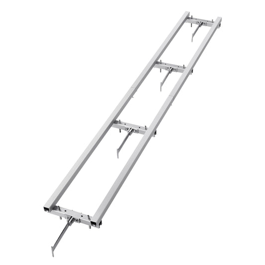 Rail Mill Guide System, 9 ft Milling Guide, 4 Crossbar Kits Chainsaw Mill Rail Guide, Aluminum Adjustable Saw Mill Rail System Work with Chainsaw Mills for Builders and Woodworkers